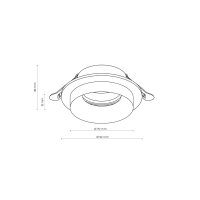 Einbauleuchte Weiß aus Stahl GU10 B:9,2 cm elegant