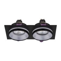 Einbaustrahler Schwarz &Oslash;17,5 cm GU10 Modern 2-flammig