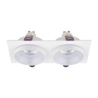 Einbauspot Wei&szlig; 17,5 cm GU10 Modern 2-flammig