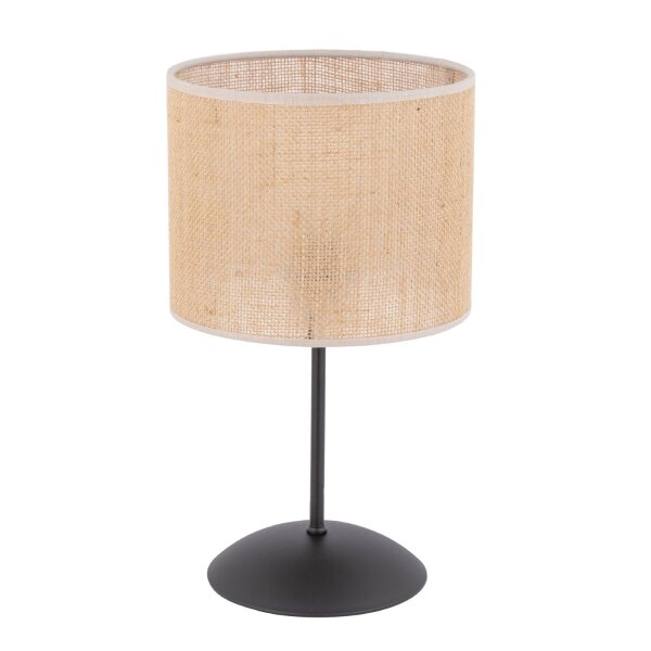 Tischlampe Schwarz skandinavisch 35 cm E27 Natur Jute