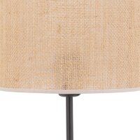 Tischlampe Schwarz skandinavisch 35 cm E27 Natur Jute