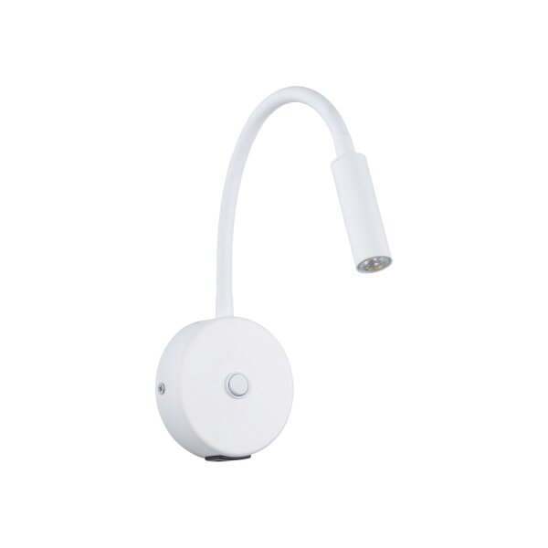 Wandleuchte Weiß G9 B:32 cm modern Stahl Schalter USB