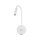 Wandleuchte Weiß G9 B:32 cm modern Stahl Schalter USB
