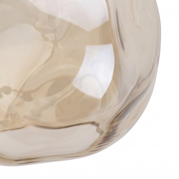 Wandleuchte Metall Braun B:15 cm G9 Glas Cognac