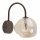 Wandleuchte Metall Braun B:15 cm G9 Glas Cognac