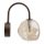 Wandleuchte Metall Braun B:15 cm G9 Glas Cognac