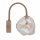 Wandleuchte Metall Beige G9 B:15 cm Glas Cognac