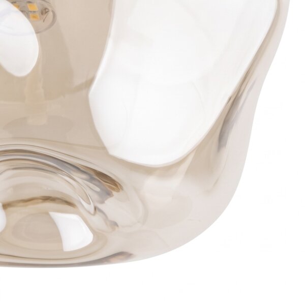 Deckenleuchte Braun modern 17 cm Metall G9 Cognac Glas
