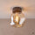 Deckenleuchte Braun modern 17 cm Metall G9 Cognac Glas