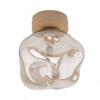 Moderne Deckenleuchte Beige Cognac Metall B:15 cm G9