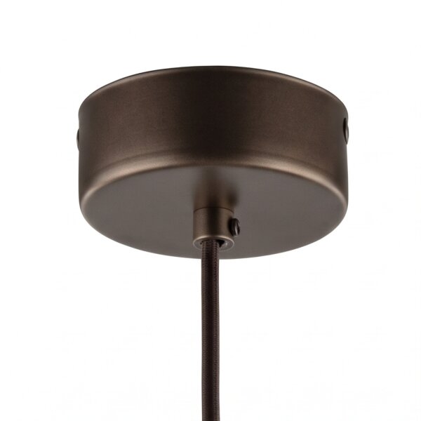 Pendelleuchte Braun Metall B:15 cm G9 Glas in Cognac