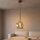 Pendelleuchte Braun Metall B:15 cm G9 Glas in Cognac