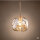 Pendelleuchte Beige Cognac Metall Glas B:15 cm G9