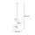 Pendelleuchte Glas Metall B:29 cm G9 in Cognac Braun
