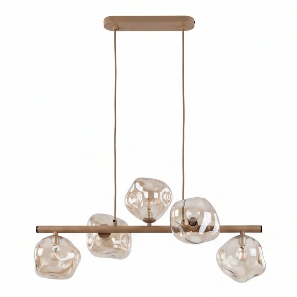 Pendelleuchte Beige Metall 65 cm G9 modern 5-flammig