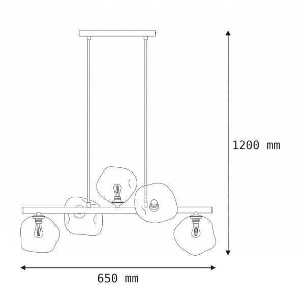 Pendelleuchte Beige Metall 65 cm G9 modern 5-flammig