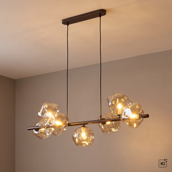 Pendelleuchte Metall modern 90 cm Braun G9 Elegant