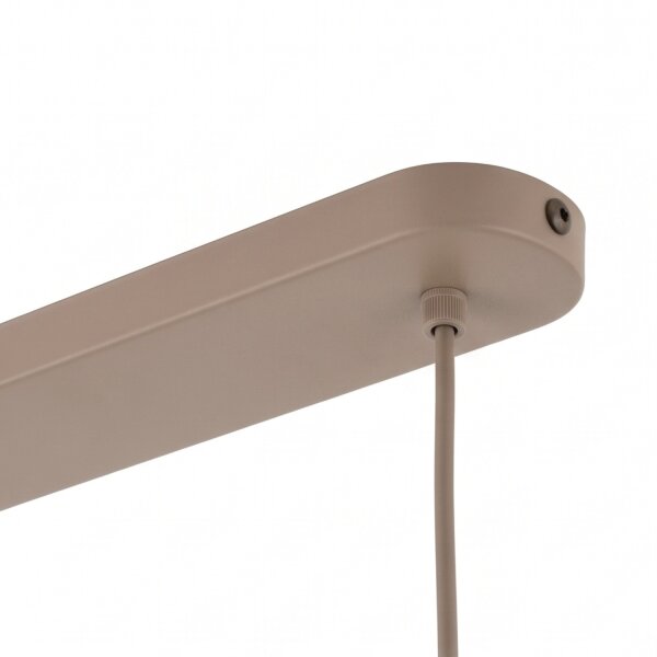 Pendelleuchte Metall Glas 116 cm Beige Cognac G9 9-flmg