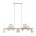 Pendelleuchte Metall Glas 116 cm Beige Cognac G9 9-flmg