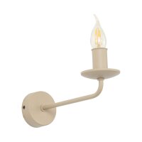Wandleuchte Beige Stahl E14 B:8 cm Retro elegant