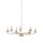 Kronleuchter Beige Stahl Kerzen B:72 cm E14 7-flammig