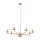 Kronleuchter Beige Stahl Kerzen B:72 cm E14 7-flammig