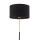 Stehleuchte Stoffschirm Metall E27 150 cm Schwarz Gold