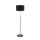Stehleuchte Stoffschirm Metall E27 150 cm Schwarz Gold