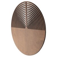 Wandleuchte Holz indirekt B:40 cm G9 Eiche 2-flammig