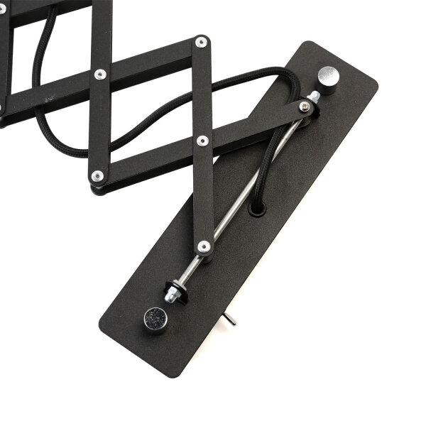 Wandlampe Metall E27 mit Auszug Schalter Schwarz