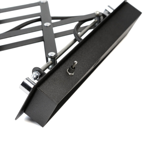Wandlampe Metall E27 mit Auszug Schalter Schwarz