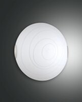 Deckenleuchte Chrom E27 Glas Wei&szlig; B:30 cm dimmbar