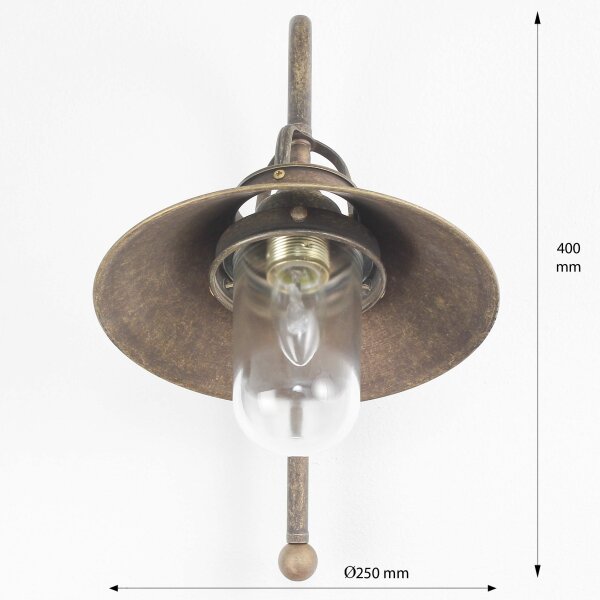 Applique murale dextérieur en laiton bronze antique