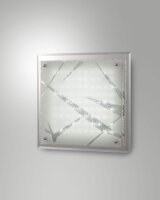 LED Deckenleuchte Glas 4000K Wei&szlig; B:26 cm 1300 lm