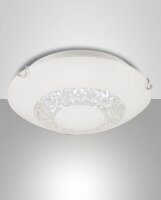 LED Deckenleuchte Glas 3000K Weiß B:30 cm 1260 lm