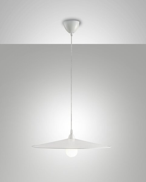 Pendelleuchte Weiß Metall E27 Ø50 cm Modern rund