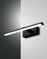LED Wandleuchte IP44 3000K Metall Schwarz B:30 cm