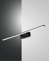 LED Wandleuchte IP44 3000K Metall Schwarz B:75 cm