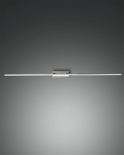 LED Wandleuchte Chrom IP44 3000K Metall B:109,5 cm