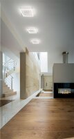 LED Deckenleuchte Aluminium Weiß 3880 lm 3000K B:45 cm