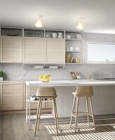 Deckenleuchte Bernstein E27 Metall Glas Weiß blendarm