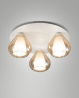 Deckenleuchte Bernstein E14 Glas Weiß blendarm