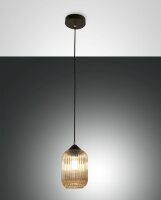 H&auml;ngelampe Bernstein E27 Glas rund &Oslash;14 cm...
