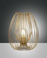 Tischleuchte Gold E27 H:31 cm Kabelschalter Modern