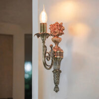 Applique murale Premium en laiton véritable bronze...