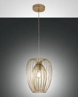 Pendelleuchte Gold Metall E27 Ø25 cm rund dekorativ