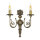 Applique 2flmg blanc en laiton véritable