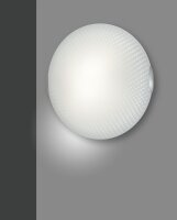 Deckenleuchte Glas E27 Wei&szlig; T:13 cm blendarm dekorativ