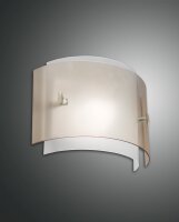 Wandleuchte Bernstein E27 Glas Metall B:35 cm Modern