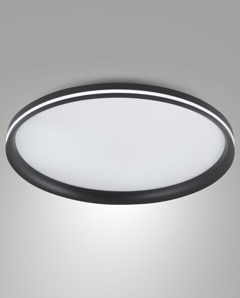 LED Deckenleuchte Schwarz 2700/3200/4000K B:55 cm
